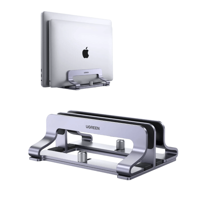 Ugreen dvojno vertikalno aluminijasto stojalo za prenosni računalnik