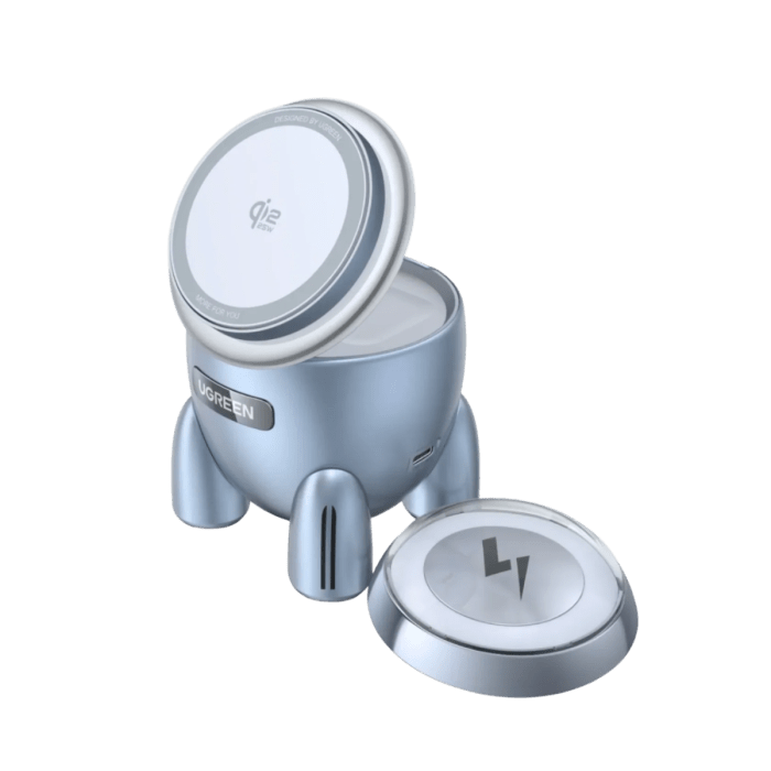 Ugreen 2-in-1 MagSafe brezžični polnilnik Qi2 30W