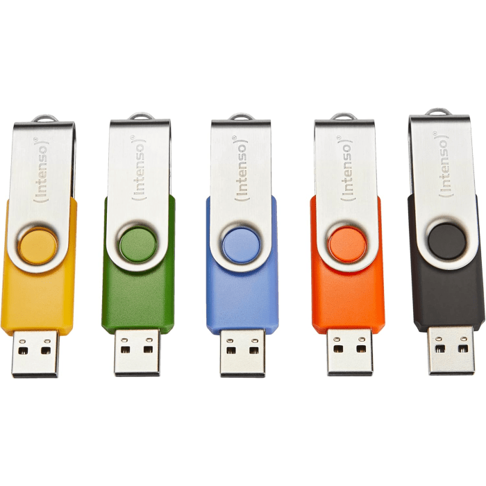 Intenso 5x32GB Basic Line USB 2.0 spominski ključki - Barvni