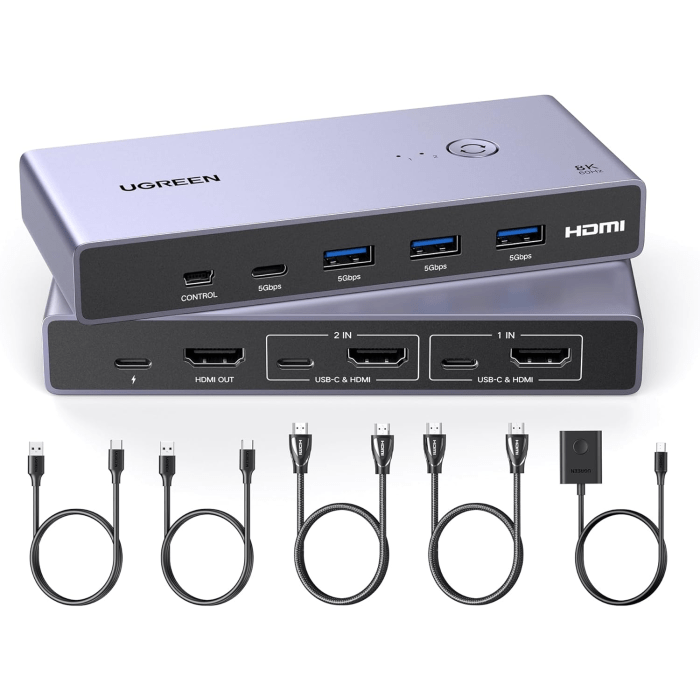 Ugreen USB 3.0 KVM stikalo za upravljanje 2 računalnikov
