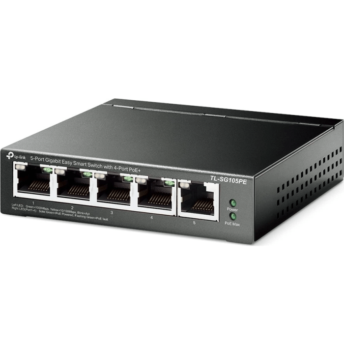 TP-LINK 5-Port Gigabit Easy Smart switch stikalo z 4-Port PoE+