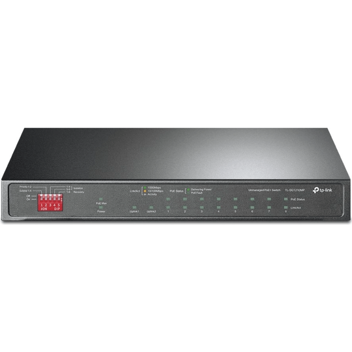 TP-LINK stikalo 10-port Gigabit TL-SG1210MP z 8-Port PoE+