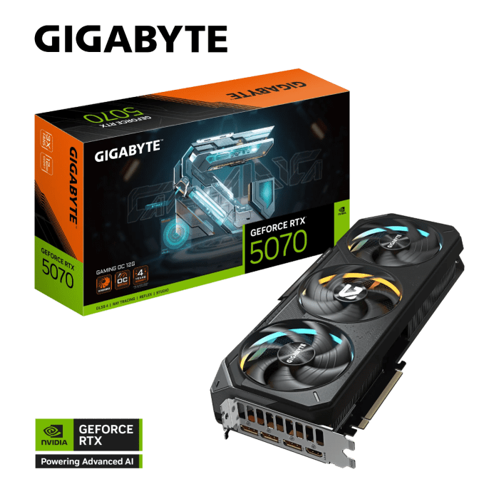 Grafična kartica GIGABYTE GeForce RTX 5070 GAMING OC 12G
