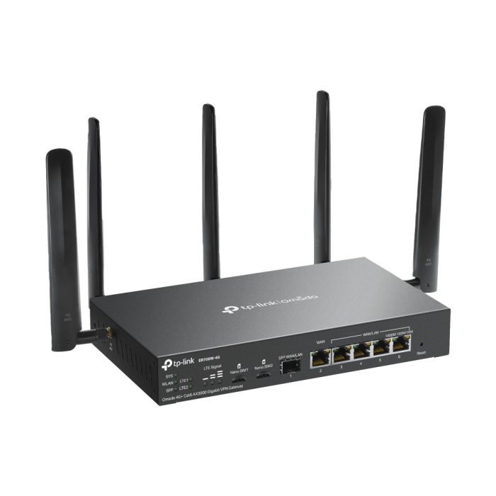TP-LINK Omada ER706W-4G 4G+ Cat6 AX3000 Wi-Fi 6 VPN gateway