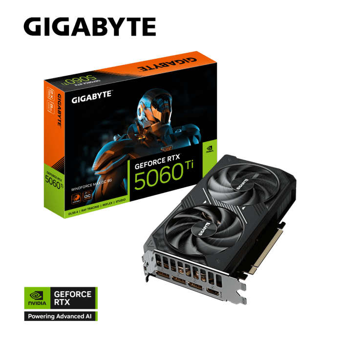 Grafična kartica GIGABYTE GeForce RTX 5060 Ti Windforce MAX OC 8G