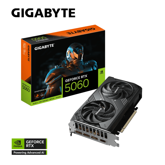 Grafična kartica GIGABYTE GeForce RTX 5060 Windforce MAX OC 8G