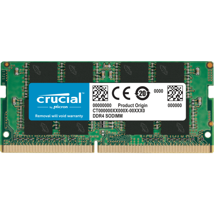 Crucial 8GB DDR4-3200 SODIMM PC4-25600 CL22