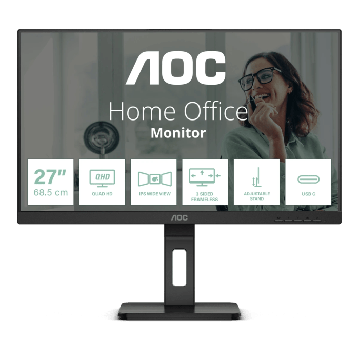 AOC Q27P3CV 27ˇ QHD IPS 100Hz USB-C PD poslovni monitor