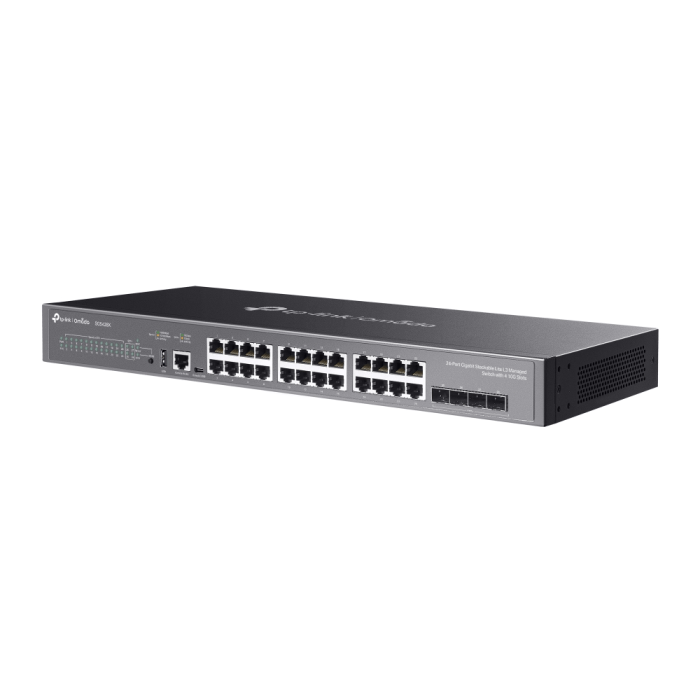 TP-LINK Omada SG5428X 24-portno Gigabit L3 upravljano stikalo s 4× 10G SFP