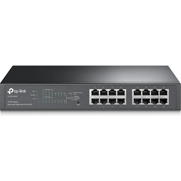 TP-Link TL-SG1016PE 16 port Gigabit z 8-Port PoE+ mrežno stikalo TP-Link TL-SG1016PE 16 port Gigabit z 8-Port PoE+ mrežno stikalo
