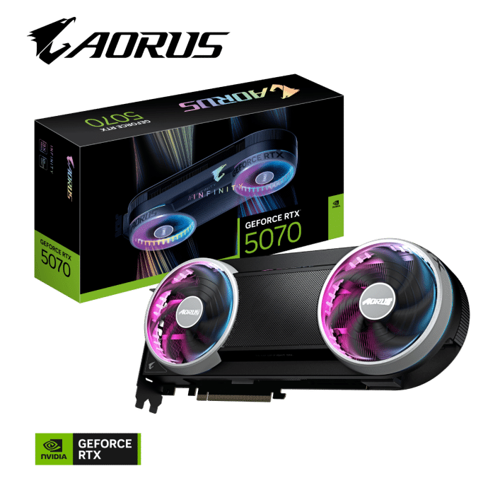 Grafična kartica GIGABYTE AORUS GeForce RTX 5070 INFINITY 12G