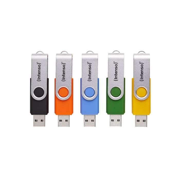Intenso 5x64GB Basic Line USB 2.0 spominski ključki - Barvni