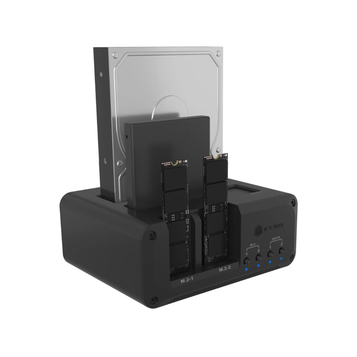 IcyBox IB-2925MS-CU31 priklopna in klonirna postaja za M.2 NVMe SSD & 2