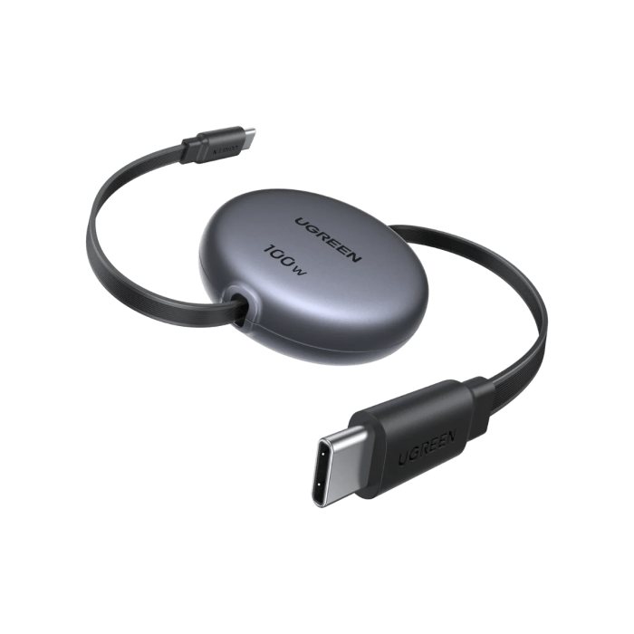 Ugreen USB-C na USB-C izvlečni polnilni kabel 100W