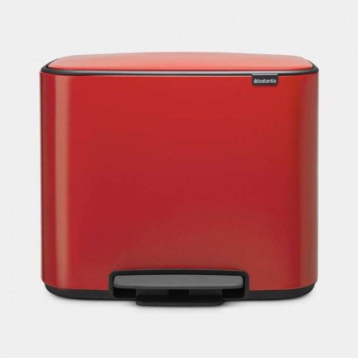 Brabantia koš na pedal 3x11L rdeč 121029