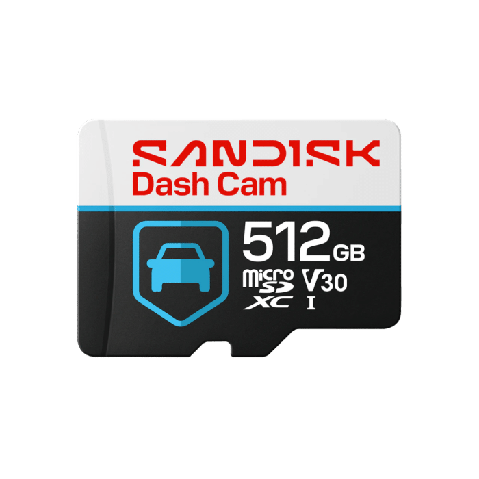 SANDISK 512GB Dash Cam microSD UHS-I spominska kartica