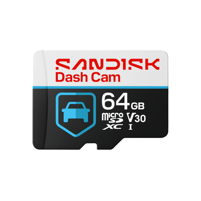 SANDISK 64GB Dash Cam microSD UHS-I spominska kartica