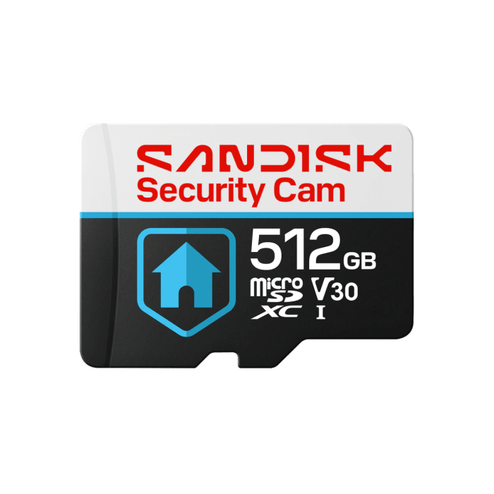 SANDISK 512GB Security Cam microSD UHS-I spominska kartica