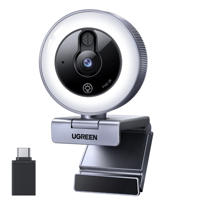 Ugreen 2K spletna kamera z LED lučko